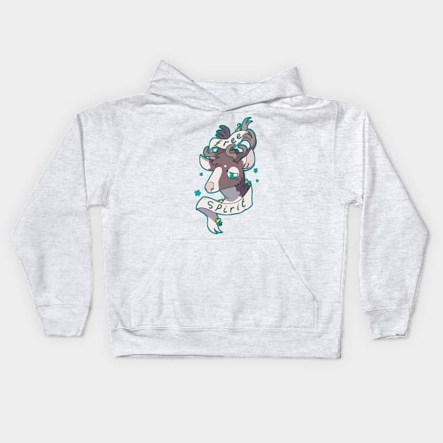 Free Spirit Kids Hoodie by goccart